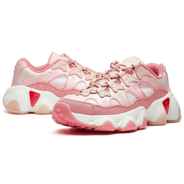 Fila Jagger Fabric Synthetic Leather Sport Comfort Low-Top Lifestyle Shoes Women Sneaker Pink White Red F12W031402FPS