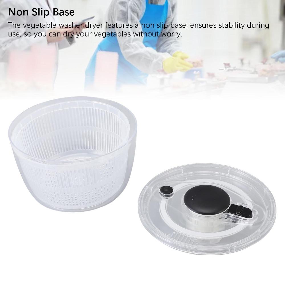 Large Capacity Salad Spinner Transparent Black Salad Washer  Vegetables and Fruits