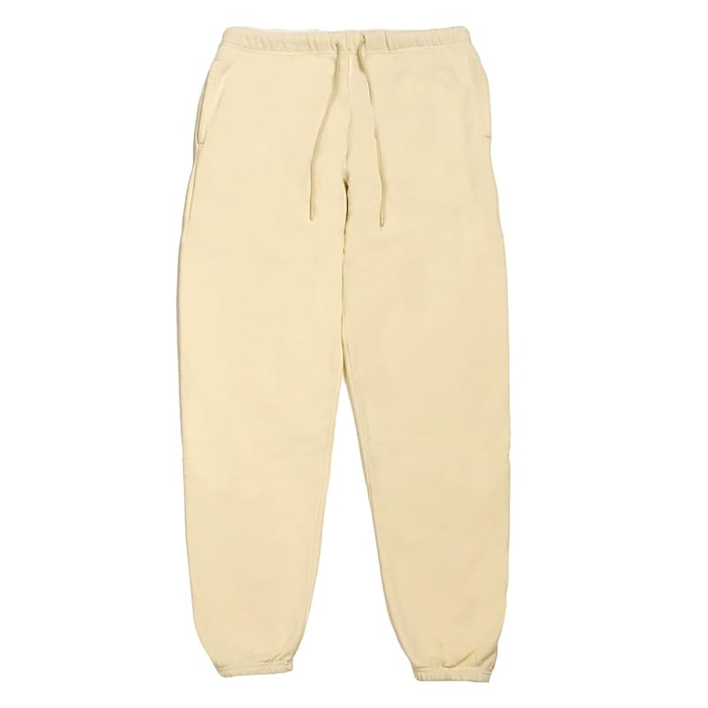 

[Shaka Wear] sweatpants men s heavy weight Plain color 13.5oz Thick garment dye bottoms pants brand street simple cream M [product]
