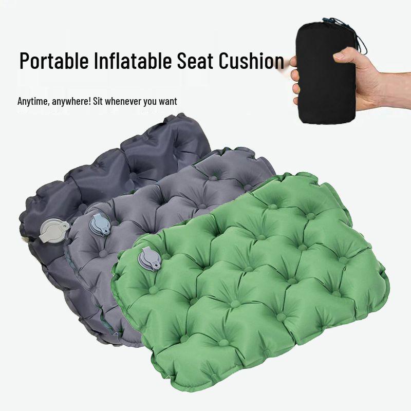 Portable Inflatable Half-Body Seat Cushion - Foldable Comfort for Office, Camping & Hiking