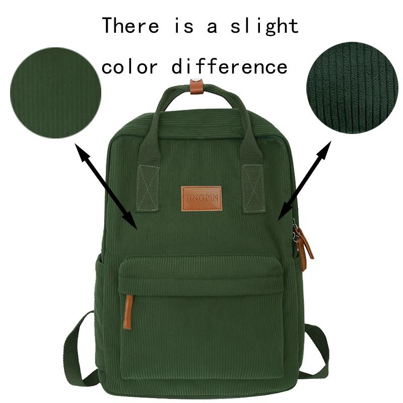 Sleek Stylish Corduroy Backpack Multi-Color Adjustable-Strap Lightweight for Daily Use Casual Functial Elegant Simple Bag