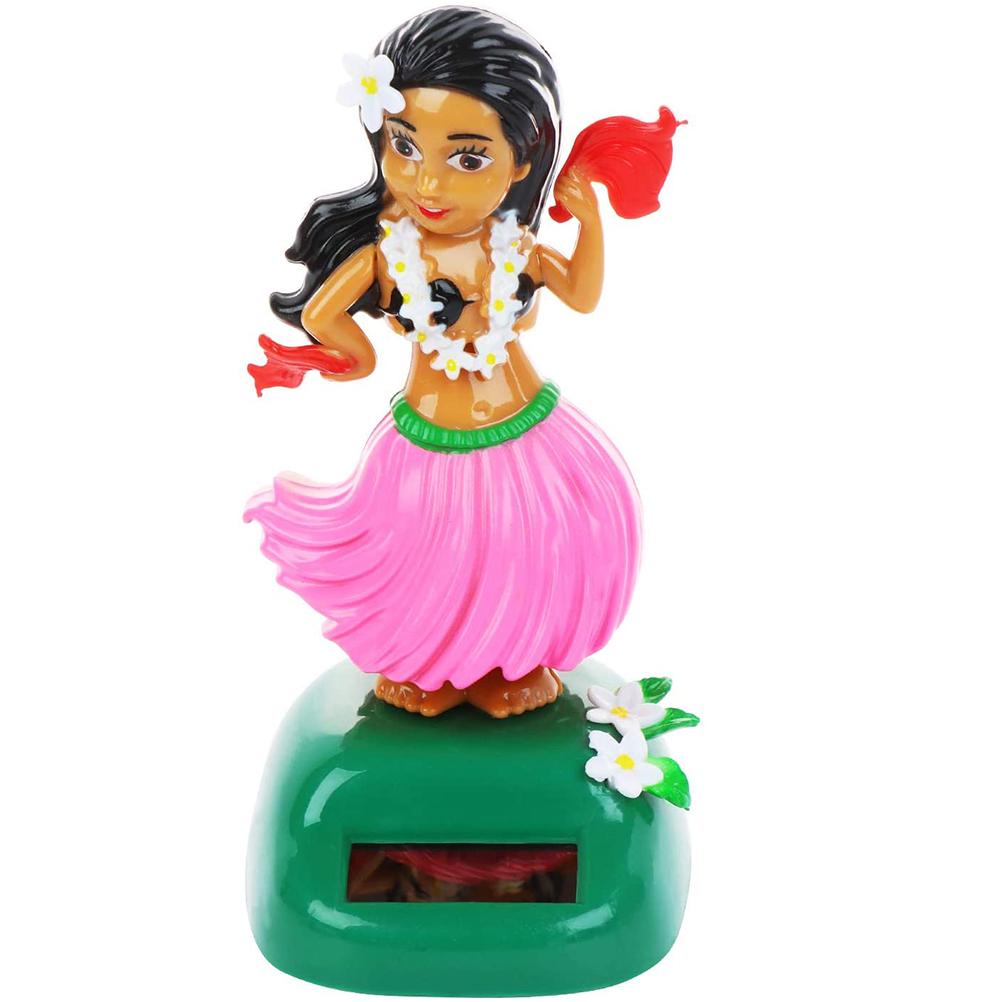 

Солнечная Гавайская Танцующая Фигурка Игрушка на Приборную Панель Автомобиля Прелестная С Солнечной Панелью Кивающая Головой Кукла Танцующая Фигурка Игрушка Для Спальни Семьи розовый