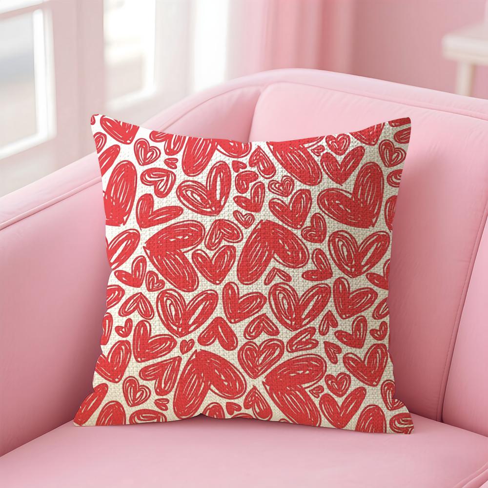Gift for Lover Cushion Cover Comfort Sofa Bed Silky Elegant Invisible Zipper Decorative Holiday Gifts