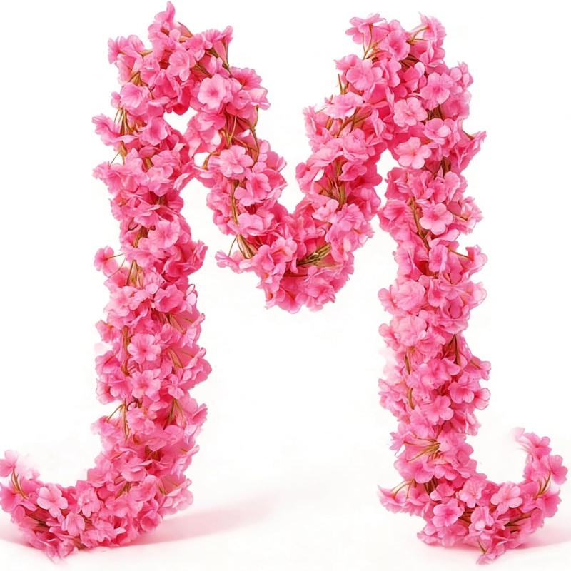 Artificial Flower Sakura Vine Wedding Outdoor Garden Roses Arch Home Room Party Decora Festival Bridal Fake Silk Scrapbook Plant