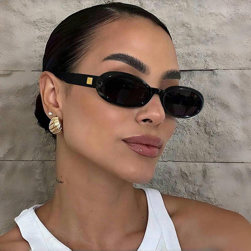 Retro Oval Trendy Sunglasses For Men And Women Fashion High-end UV Protection Sun Glasses Outdoor Sunscreen Sunshade Eyewear
