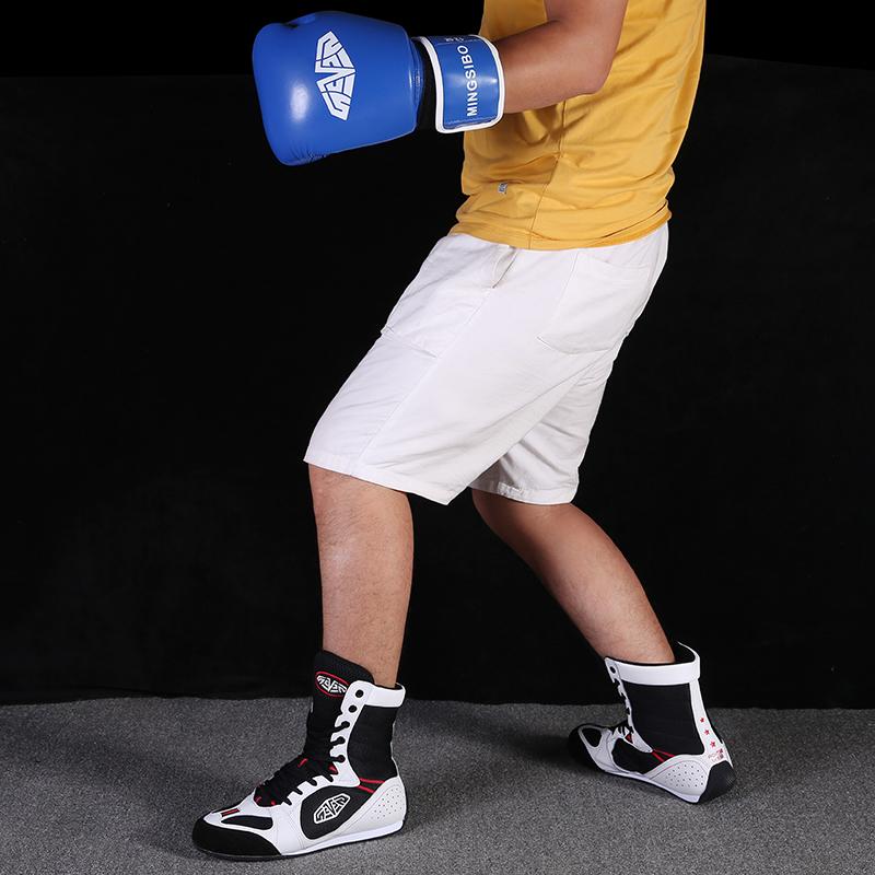 Buy Professional Men's Hightop Boxing Shoes Nonslip Wearresistant