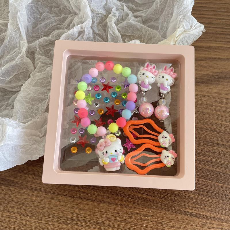 Mermaid Children'S Bracelet Cute Shell Painless Ear Clip Mermaid Princess Hair Tie Set Gift Box
