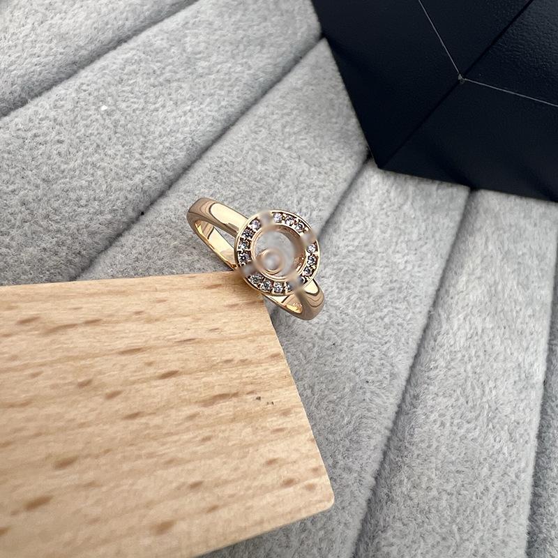 Exquisite Women s Versatile Round Edge Diamond Bead Ring - Fashionable and Flexible Design Size 7