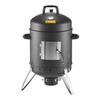 Charcoal Smoker, 406mm Vertical Charcoal BBQ Grill, Coated Steel Barbecue Smoker with 2 Grilling Grates, Thermometer, Air Vents & Removable Ash Tray,