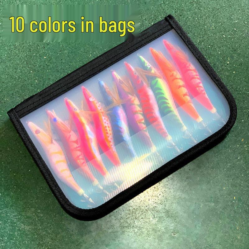 High-Grade Wooden Shrimp Squid Hook Lure 3.5# 23g - Sea Fishing Bait Tackle