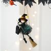 Seasonal Halloween Hanging Accent with Fabric Figure and Star Charm for Entryway or Party Window Display Indoors