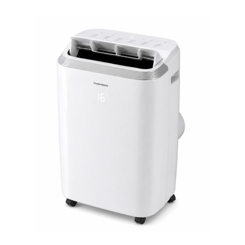 Thomson - Climatiseur Mobile électronique Réversible 14000 Btu - Ecran Led - 3 Vitesses - Programmation - 65db - Télécommande