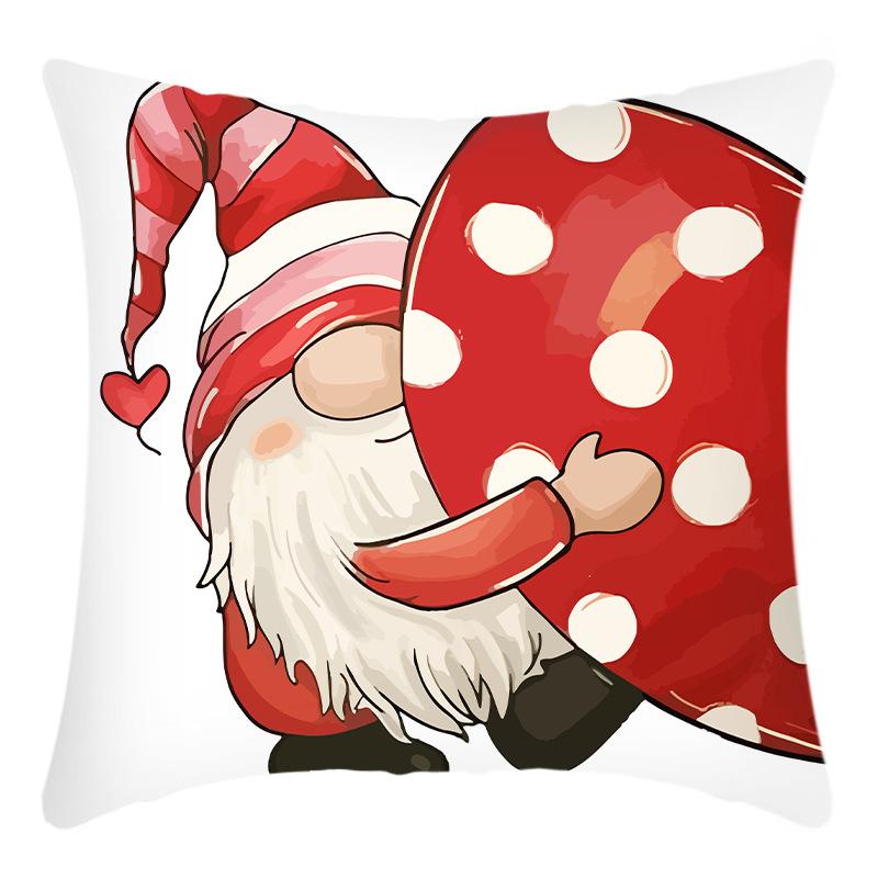 Neue Valentinstag Leinen Kurzer Plüsch Kissenbezug Kissen Auto Sofa Kissen Kissenbezug