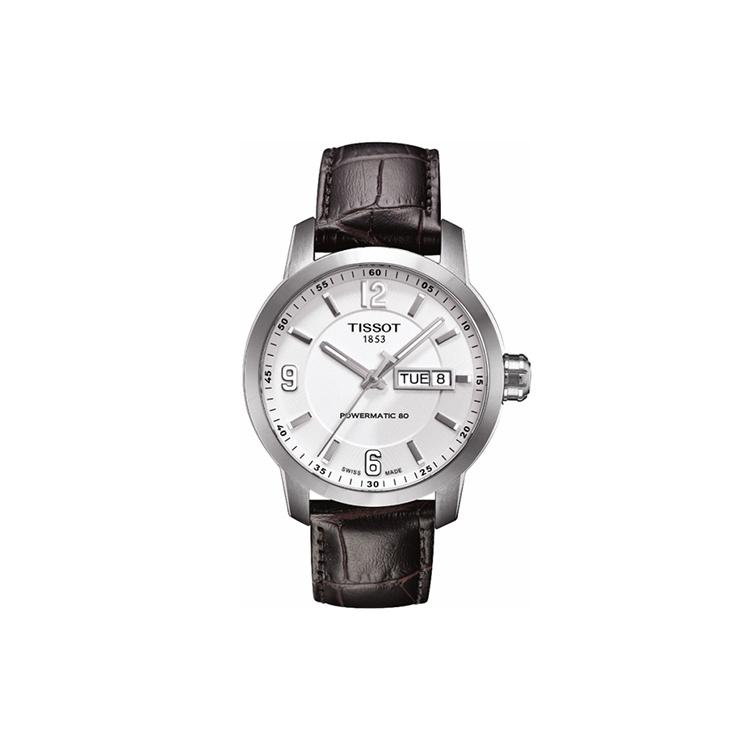 

TISSOT Automatic Mechanical Movement Men s Watches Watch 39mm White Dial Stainless Steel Case T055.430.16.017.00 Dark Brown Strap
