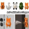 Silicone Wall Protector Cartoon Animal Doorknob Bumper Cute Door Handle Bumper Pad  for Home