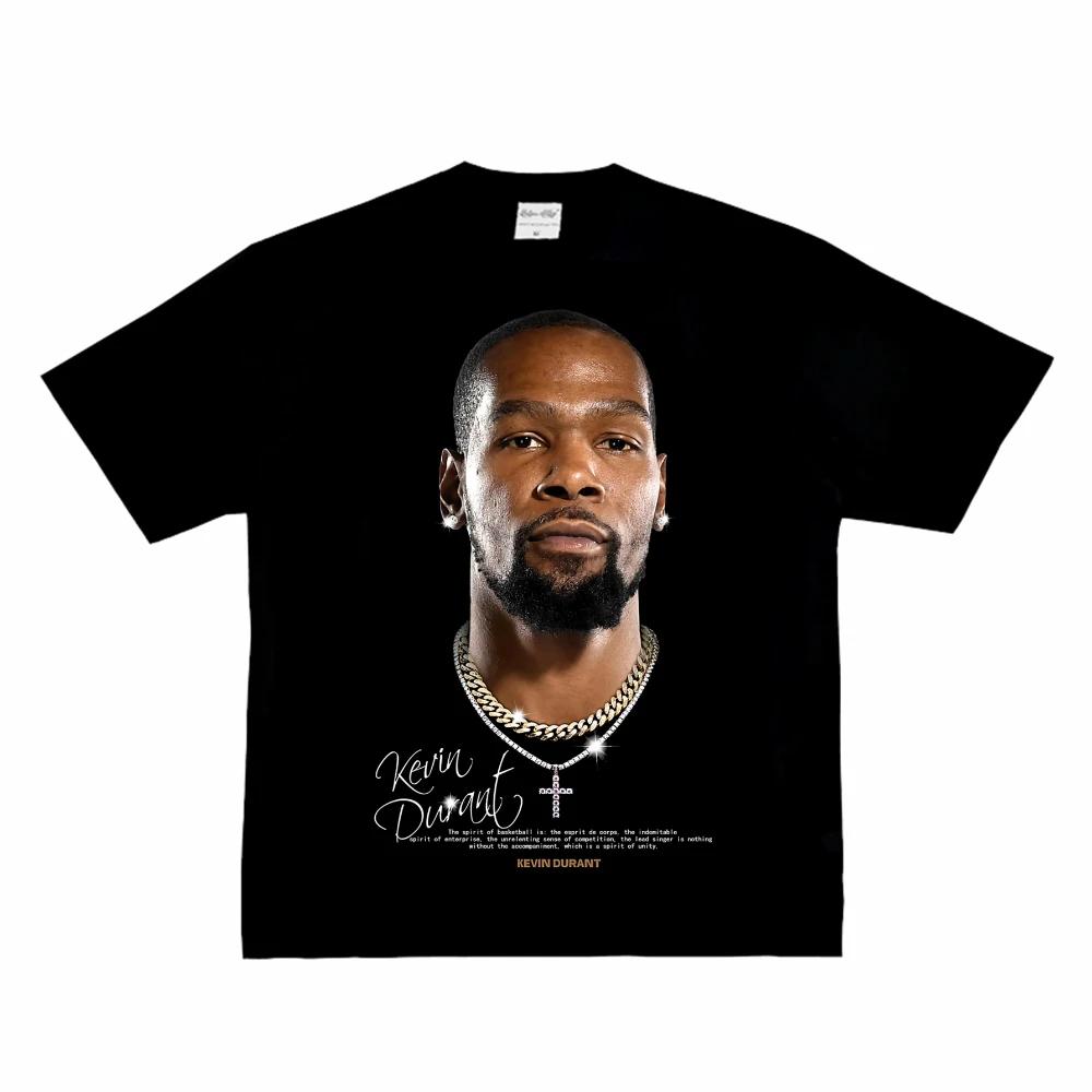 Fashion Men Women's T-shirt Basketball Star American Big Head Print Short Sleeve Cotton T-Shirt Loose Street Wear Tops Clothing