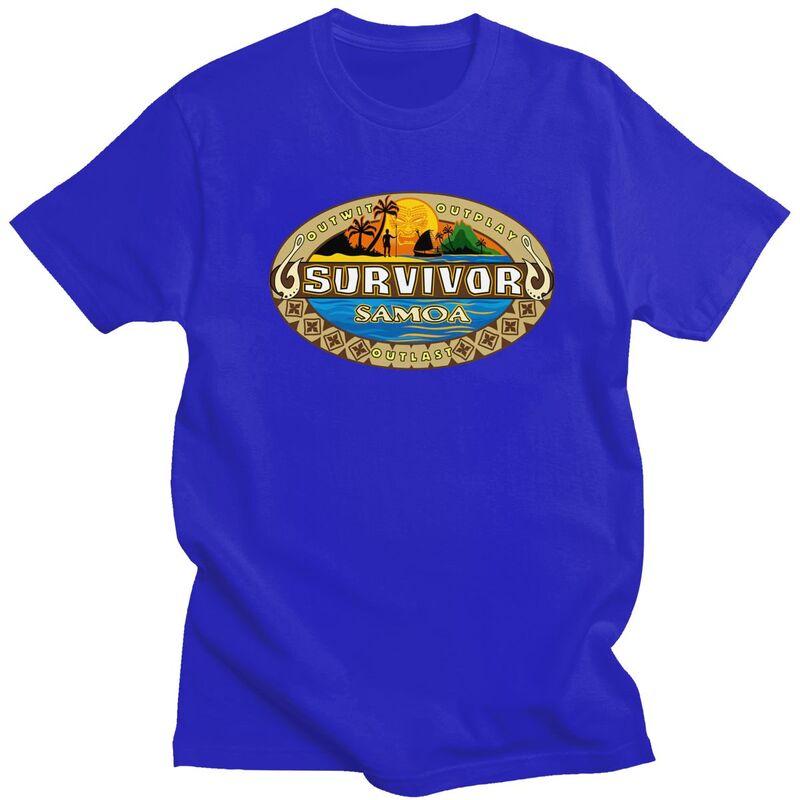 Custom Adventure Game TV Show Survivor Tshirts for Men Short Sleeves Leisure T Shirt Fashion Tshirts Slim Fit Pure Cotton Tee