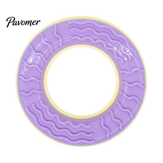 Flexible TPR Teeth Cleaning Toy Dog Cooling Chew Toy, Popsicle Ice Freezer Donut Shape Interactive Training Reusable Freeze for Summer Heat