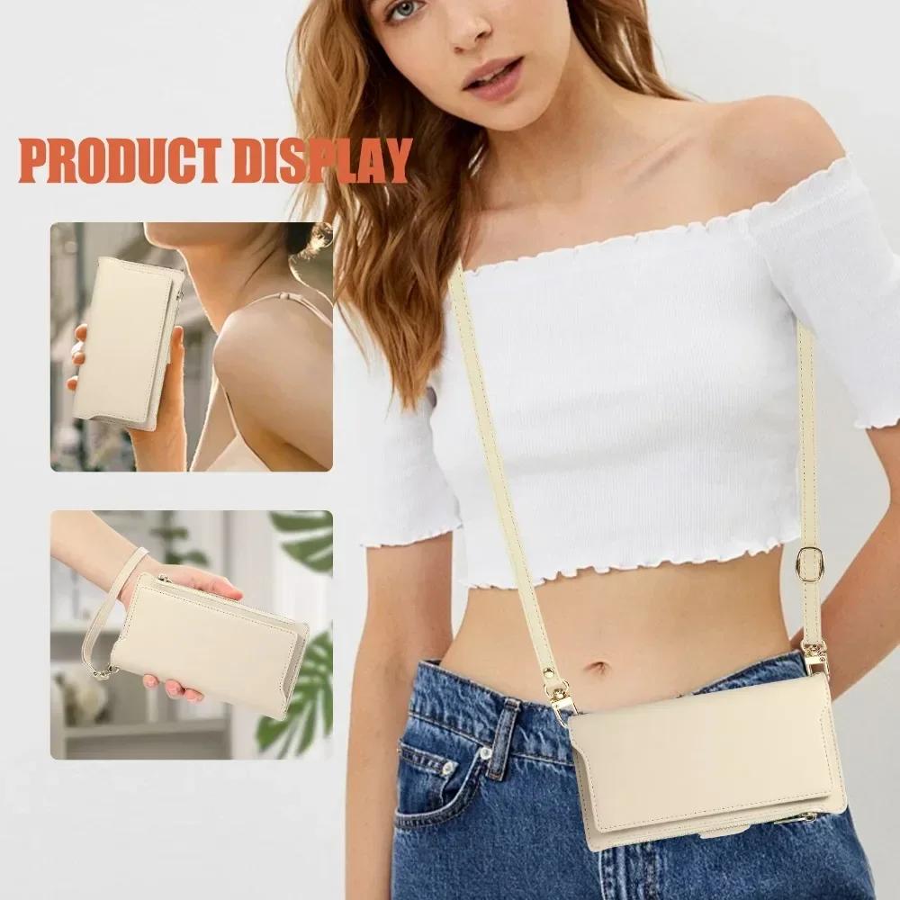 Abnehmbare Brieftasche mit Kartenhalter, Handyhülle für Samsung Galaxy S25, S24 Ultra, S23, S21 FE, S22 Plus, A55, A15, Crossbody-Handgelenkschlaufe