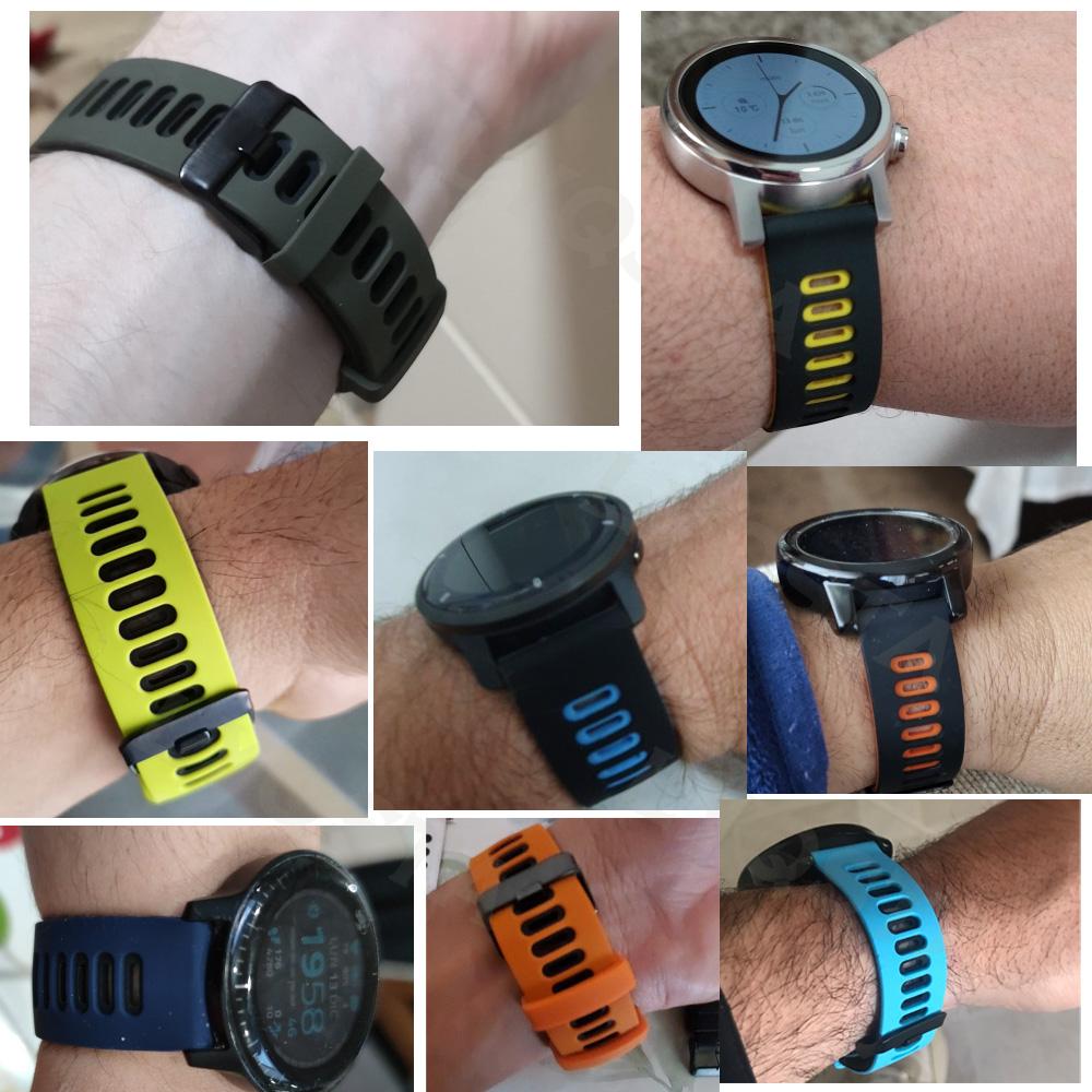22mm Smart Watch Strap For Honor Watch GS Pro / GS 3 Bracelet For Honor Magic Watch 2 46mm Sports Silicone Watchband Accessories