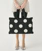 Pleatsmama Polka Dot Shopper Bag Black