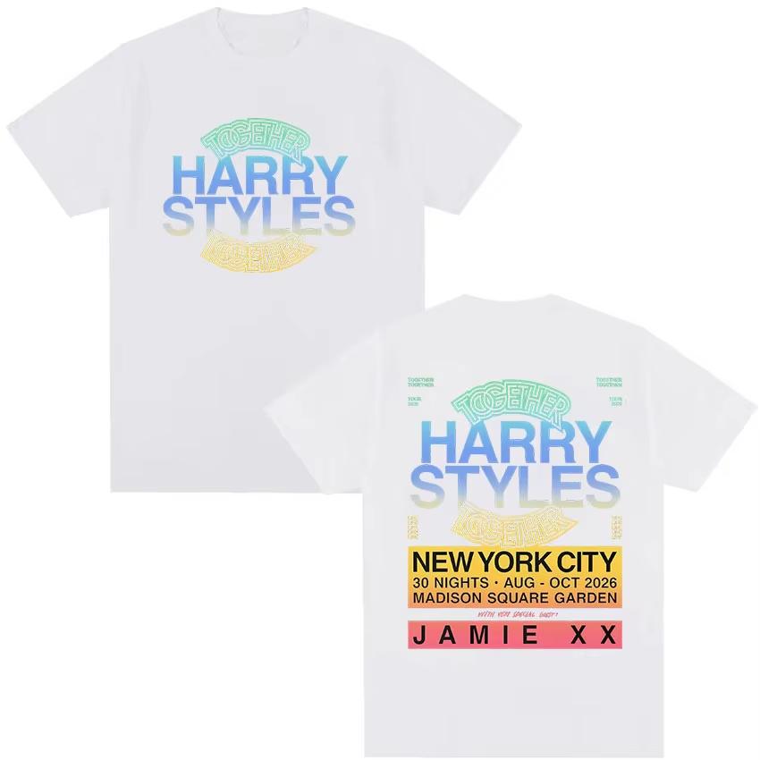 Harry Styles Together Tour 2026 T-shirt Merchandising Hommes Femmes Mode T-shirts Oversize Haute Qualité T-shirt 100% Coton Streetwear