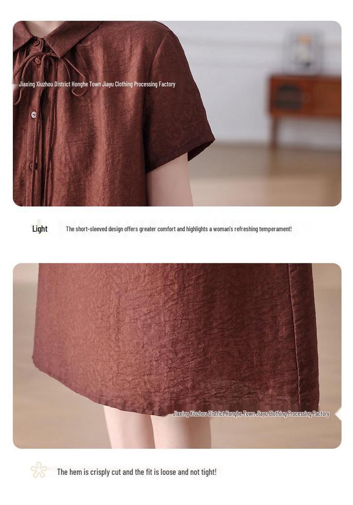 Elegant Summer Lapel Dress for Middle-Aged and Senior Women 2026