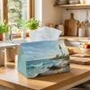 1pc Coastal Lighthouse Wave Tissue Box | Multi-functional Napkin Dispenser, Two Sizes Available Suitable for Home, Parties, Car Decoration Realistic O