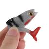 Portable 8cm Soft Fishing Lures T Tail 3D Eyes Artificial Swimbait PET Artificial Fish Simulated Fake Bait Sea Fishing Tool