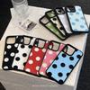 Simple Polka Dots Suitable for Apple 15 Promax Mobile Phone Case Iphone16 Dopamine 12 Acrylic 13 Anti Fall 14