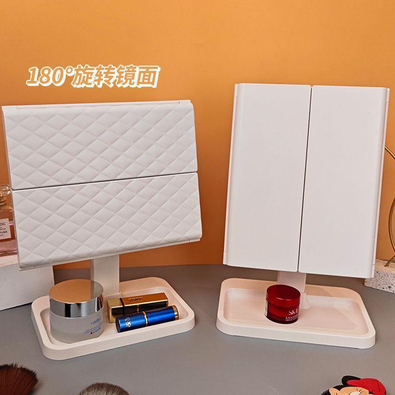Portable LED Vanity Mirror With Light Desktop Makeup Bedroom Bathroom Travel Gift