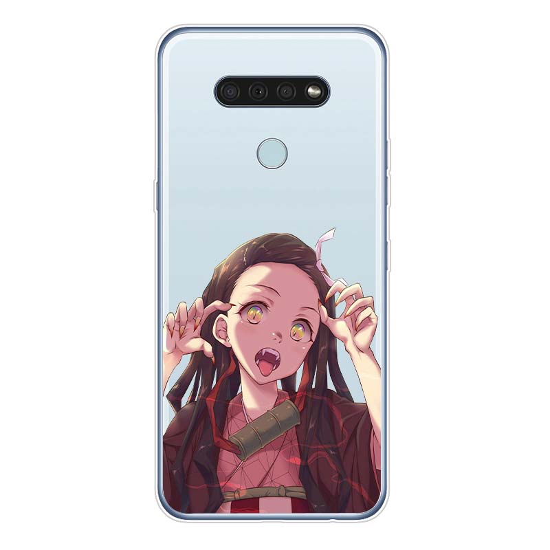 Forša Kimetsu No Yaiba priekš LG K92 K52 K62 K22 K71 K61 K51S K41S G8 G8S G8X V35 V50 V40 V50S V60 Q60 tālruņa futrālis