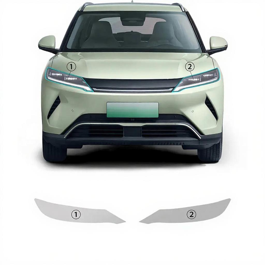 Car Lamp Protective Film for BYD YUAN UP ATTO 2 2024 2025 Headlight Rearview Film TPU Pre-cut Anti-scratch Transparent Stickers