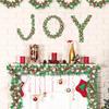 6.5ft Christmas Snowflake Tinsel Garland Faux Greenery Metallic Twist Garland for Indoor Outdoor Porch Window Fireplace Wall Holiday Decor