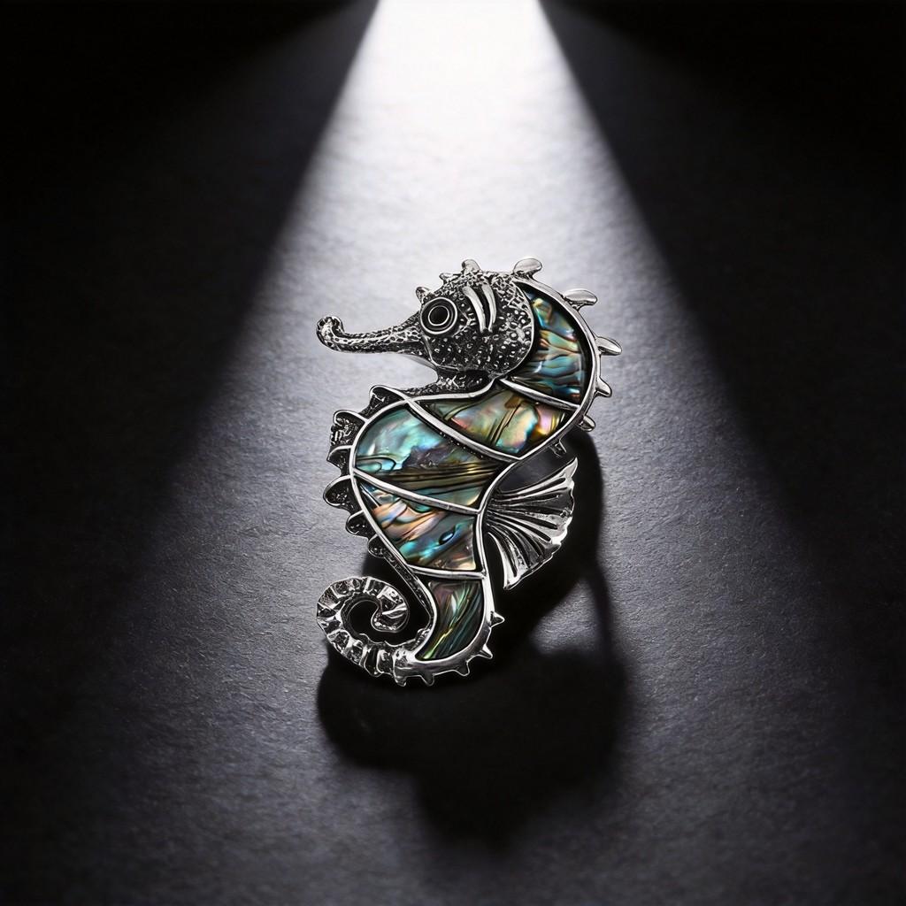 Marine Animal Seashell Brooch Pin With Necklace Pendant For Women Summer Fashion Accessory