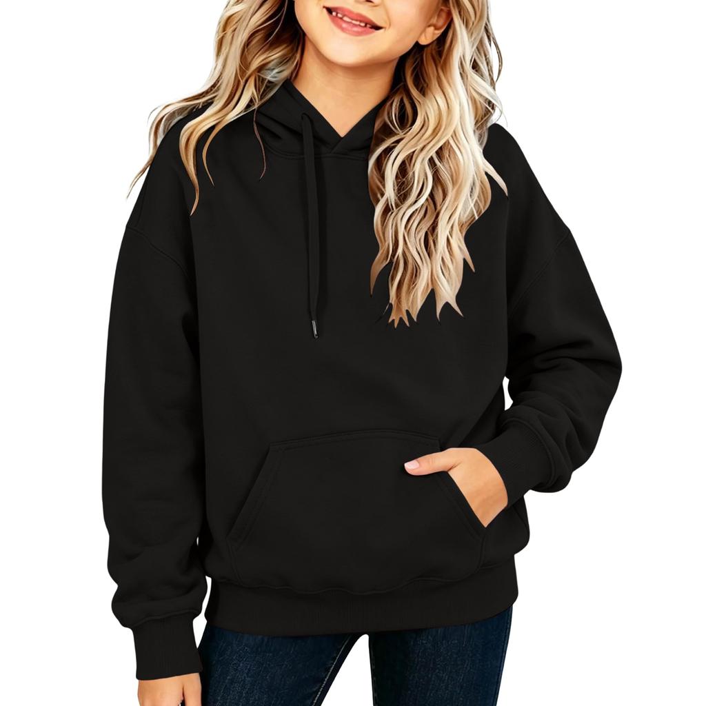 Sudadera Pulóver de Manga Larga de Color Unisex para Niños Comodidad Casual