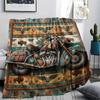 1 Stück Motor Traktor Patchwork-Druck Flanelldecke Hohe Qualität Warm Bequem Decke für Alle Jahreszeiten Perfekt für Geschenke Heimdekoration