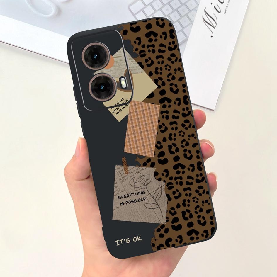 For Motorola Moto G85 5G Case 2024 Fashion Flower Marble Soft Silicone Camera Protection Phone Cover For Moto G85 XT2427-3 Coque