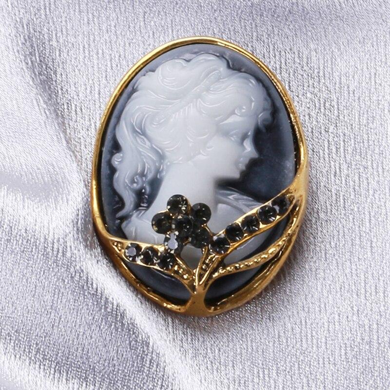 

Винтажная трехмерная брошь Blucome в форме красоты, женская брошь для пальто, костюма, сумки, булавки, подарок на Новый год серый