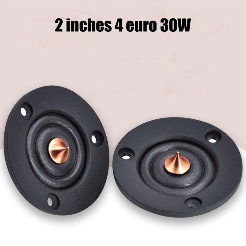 1 Pair Car Tweeter Speakers 2inch 4Ohm 30W Silk Dome Tweeter Loudspeaker Treble Speakers Unit for Car Modification