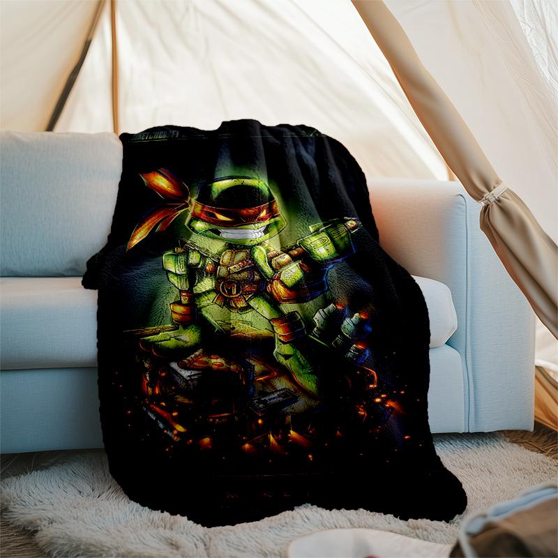 Mutant Turtles Print Flannel Blanket, Soft Warm Lightweight Throw Blanket for living Room,Sofa Bed Camping office