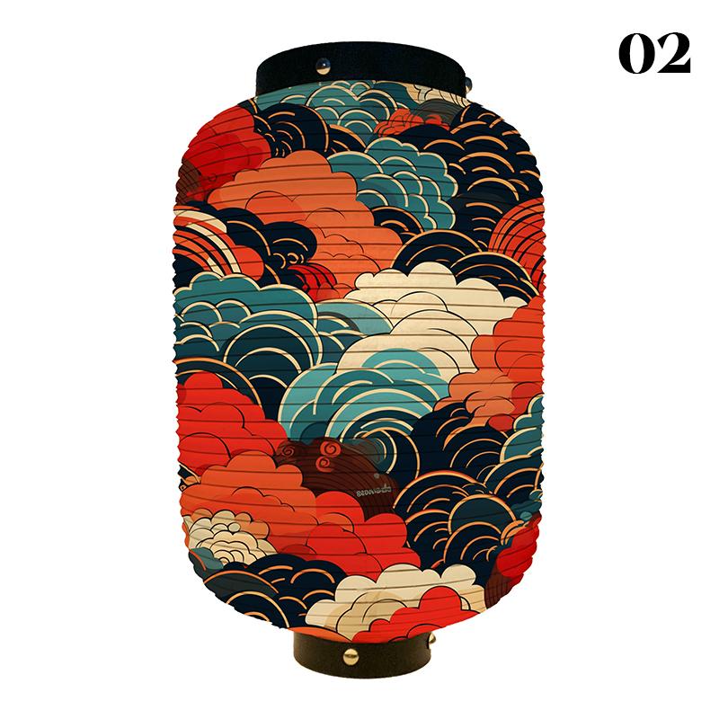 Luxury New Japanese Lanterns Classic Japan Wave Printed Pub Restaurant Hotel Decoration Festival New Year Party Hangings Lantern