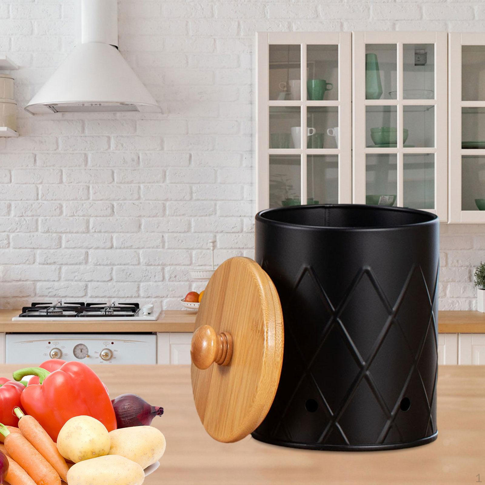 Vegetable Storage Containers with Airtight Seals Black Small