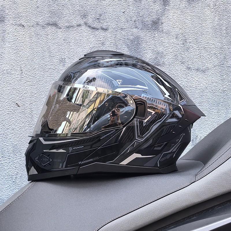 DOT ECE Certified Full Face Motorcycle Helmet Men Women Flip-Up Design ABS Shell All Season Use