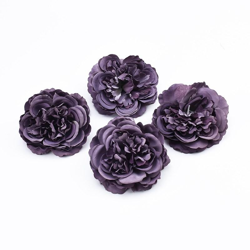 5/10 st Konstgjorda Blommor Europeiska Pionhuvuden Bröllop Brud Hemrum Jul Trädgårdstillbehör Diy Skrapbok Hög kvalitet