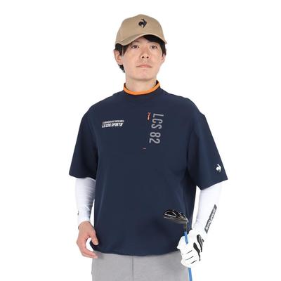 Coq Sportif Pullover With Short Sleeve Cut and Light Rain Golf LG4FTZ00M NV00 [Le Golf] [Stretch Forcer] Inner, Sew, Lightweight, Compatible, Men's