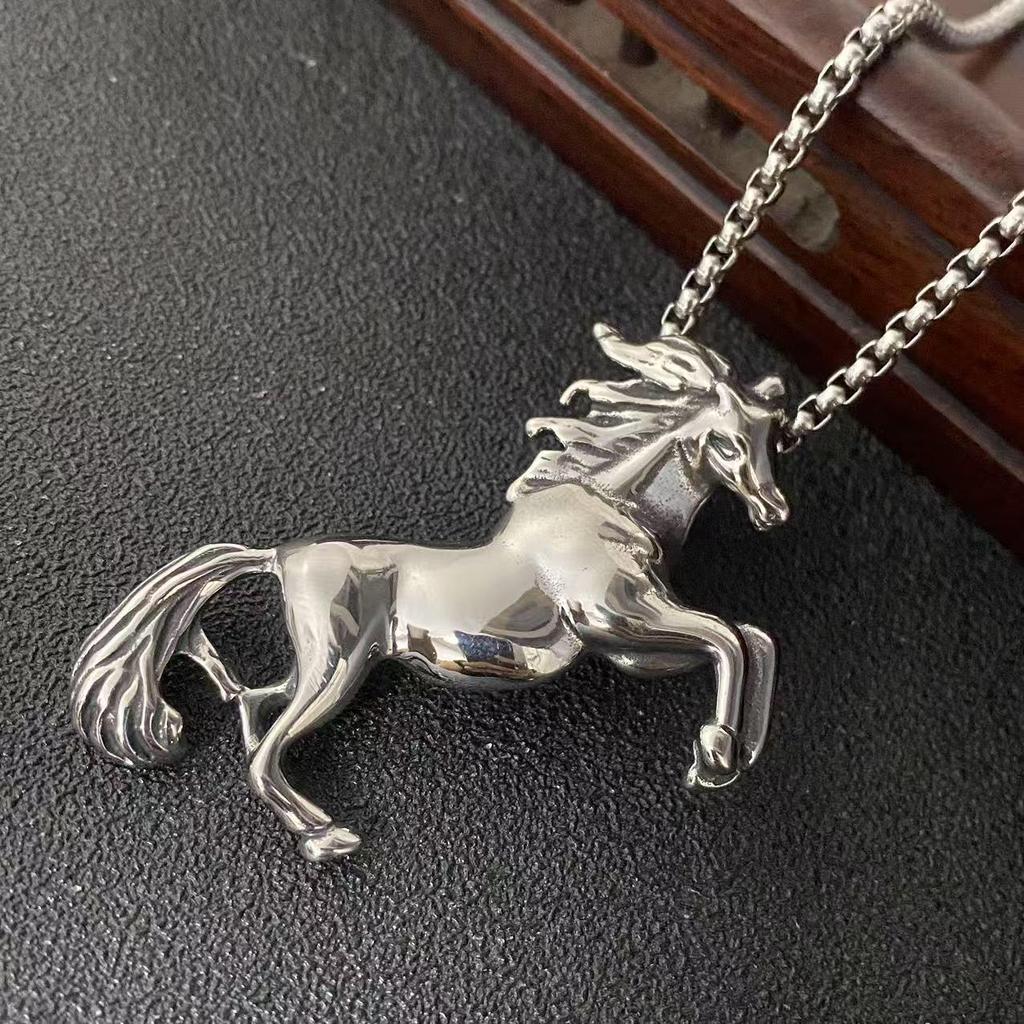 Stainless Steel Plated Creative DIY Jewelry Accessories Horse Pendant