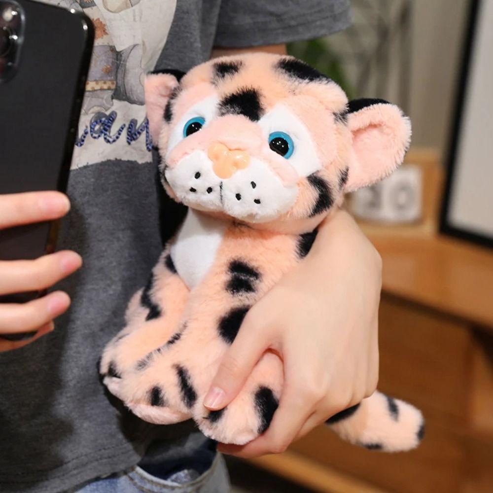 Sitting Lifelike Leopard Plush Doll Fluffy Animals Stuffed Toys  Children's Day