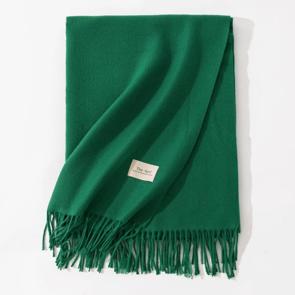 Winter Cashmere Scarves Women Warm Shawls Wraps Solid Colors Neckerchief Men Scarf Fashion Hijab Stoles Pashmina With Tassels