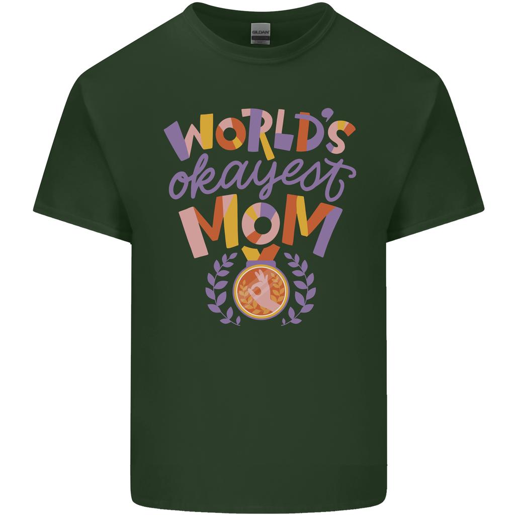 Worlds Okayest Mom Mothers Day Mummy Unisexs Light Cotton TShirt